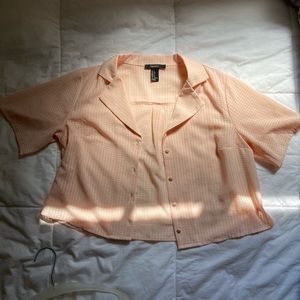 baby pink collared button up